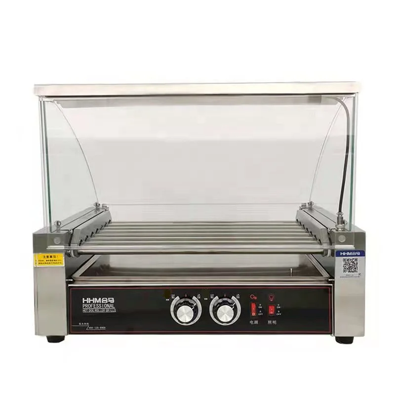 상업용 자동 소시지 핫도그 7 롤러 그릴 핫도그 메이커 기계