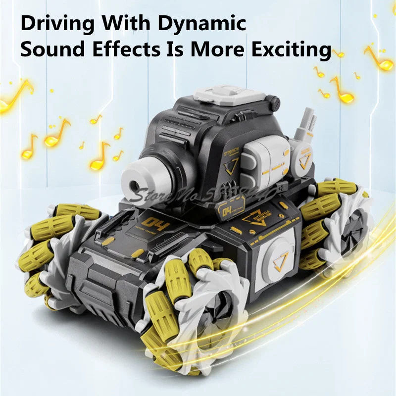 Elektryczny zegarek z czujnikiem zdalnego sterowania Bomba wodna Czołg samochodowy 2.4G 360 Stunt Rotation Stunt Multiplayer Battle Drift RC Tank Toy Car