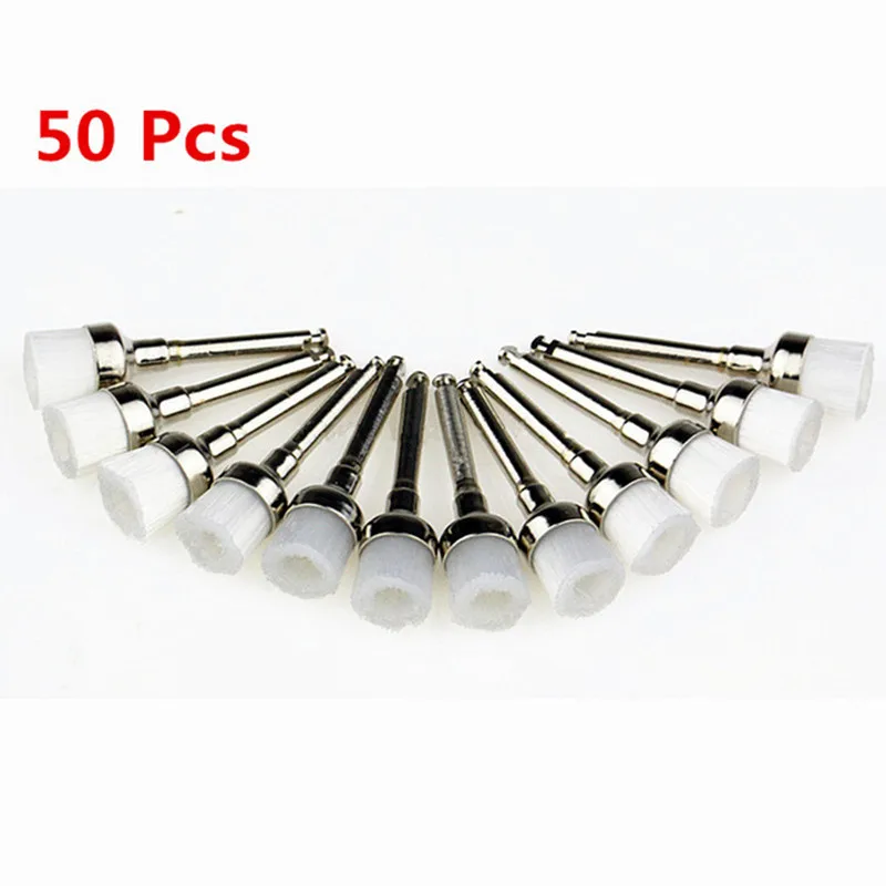 

50pcs/Pack Dental Lab Nylon Small Latch/Taper Polishing Polisher Prophylaxis Soft Brushes Dentist Products 0.6cm Brus