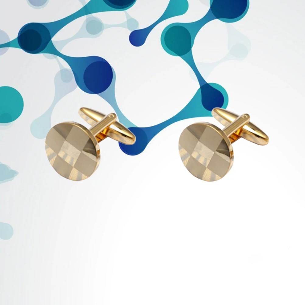 

2Pcs Male Cufflinks Unique Durable Design Perfect Shirt Sleeve Decoration for Wedding Business Party Cuff Button