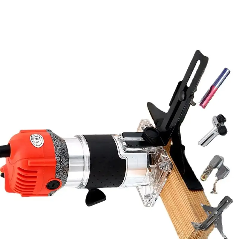 

1100W Woodworking Electric Trimmer Wood Engraving Slotting Trimming Machine Carving Router Slotting with Milling Cutter Machine