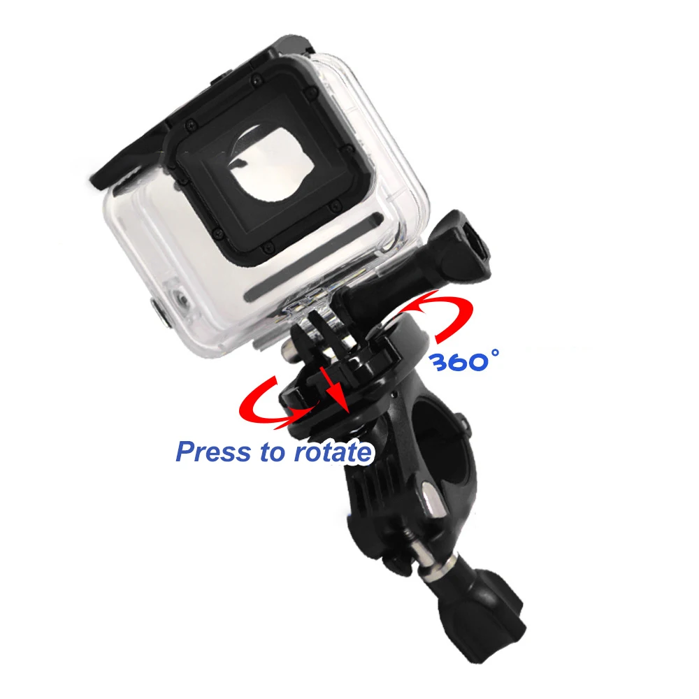 Motocicleta Bike Handle Bracket para Ciclismo, Action Camera Mount, Fixing Base, GoPro Acessórios