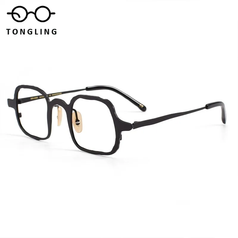 model-high-quality-women-vintage-plain-face-personalized-pure-titanium-design-skilled-artisans-fashion-commuting-eyewear-frame