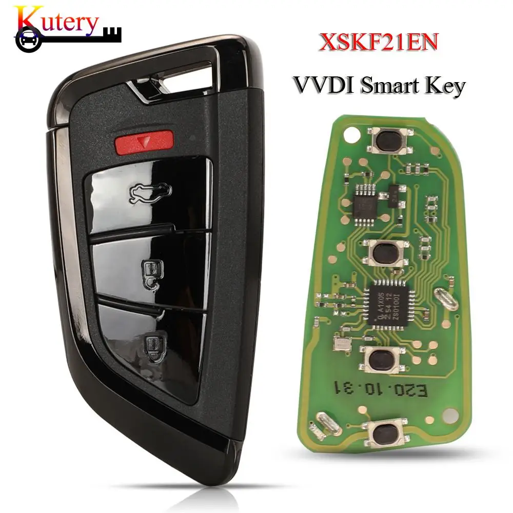 

jingyuqin XSKF21EN VVDI Remote Smart Card Key English Version Xhorse Series 4Buttons Universal Car Control For VVDI Tool