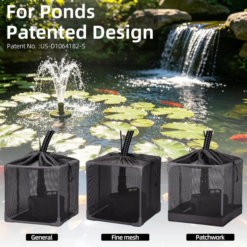 Outdoor 7 Inch Mesh Water Pump Barrier Bag for Ponds and Cube Filters