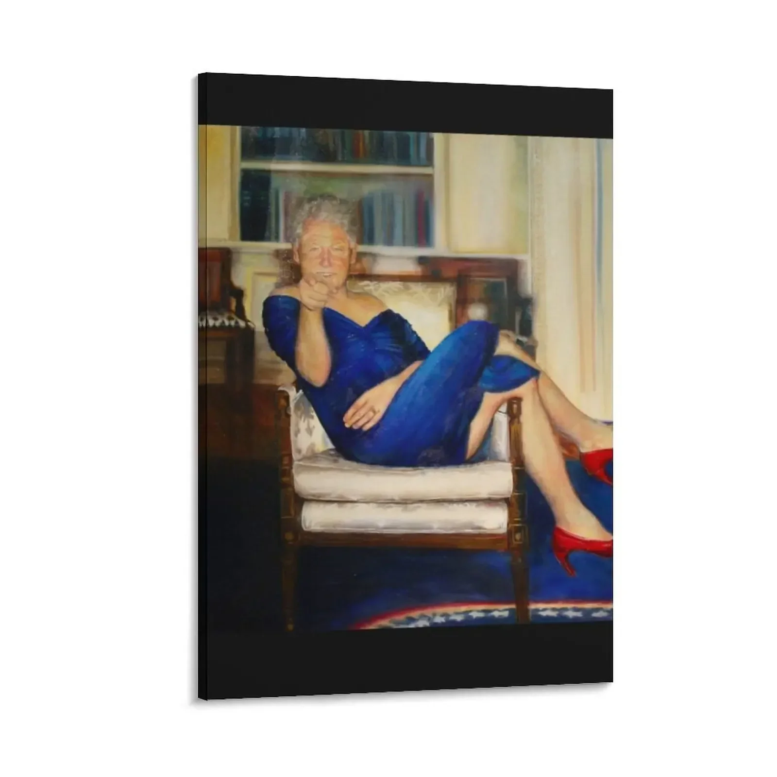 

Bill Clinton Blue Dress Canvas Painting decorative wall canvases modern home decoration korean room decor
