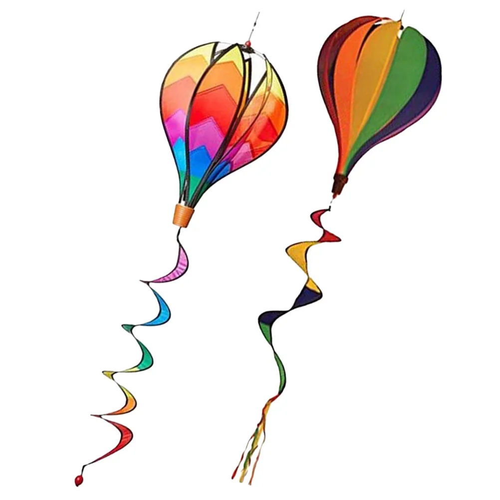 2pcs Hot Air Balloon Pendants Rotation Wind Spinners Garden Lawn Yard Ornament wind socks and spinners