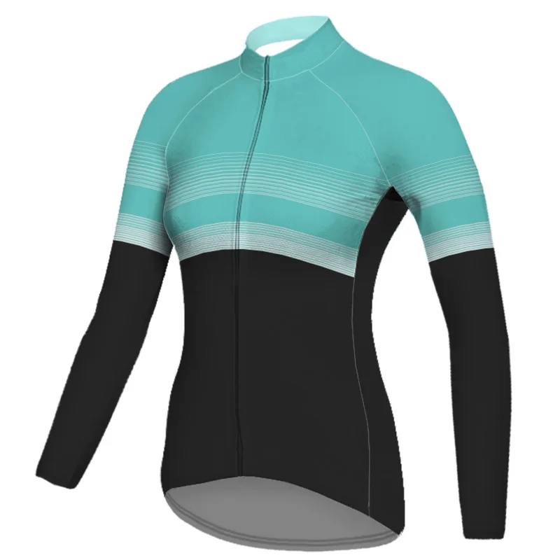 في الهواء الطلق امرأة ركوب الدراجات قميص طويل الأكمام الطريق جيرسي دراجة سترة MTB أعلى الإنحدار معطف ملابس مريحة بطل الرياضة السترة #3