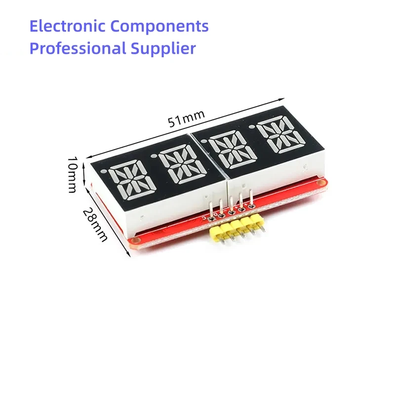 HT16K33 0.54 Inch 0.54‘’ 4 Bit Meter Digital Tube Module LED Display IIC I2C Control Meter 3.3V 5V for Arduino Red/Green/Orange