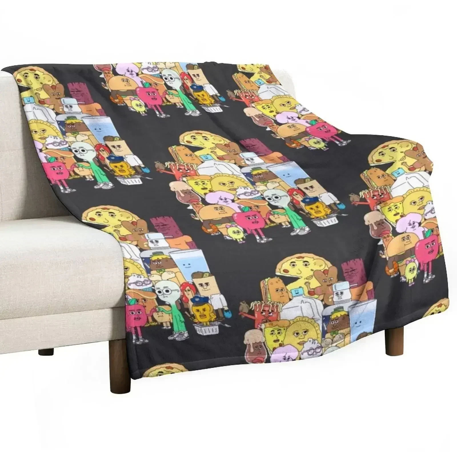 The Apple and Onion Gang Throw Blanket Camping Furry Blankets