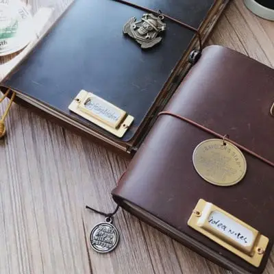 TN Traveler's Notebook Brass Name Card Vintage Stationery Accessory for Hand Journal