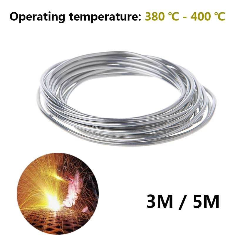 2.00mm*3M /5M Easy Melt Aluminium Welding Solder Soldering Rods Wires Electrode Welding for Propane Torch No Need Solder Powder