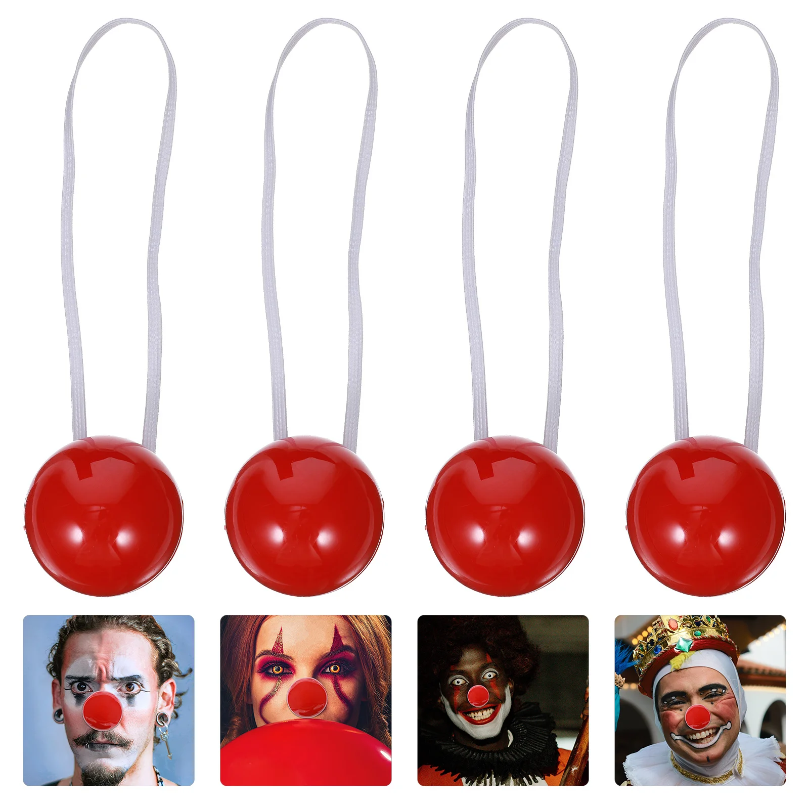 4 pçs led brilhante para festa de halloween cosplay masquerade iluminar palhaço prop crianças adultos acessórios traje