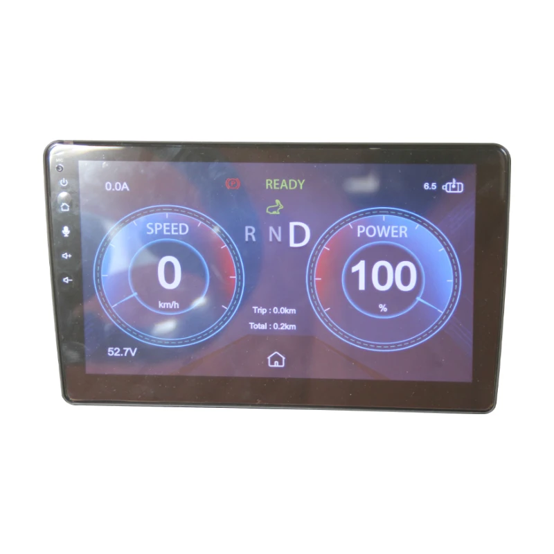 

Electric golf cart 10-inch screen with Bluetooth and 2 speakers, golf cart roof + stand and side step accessories