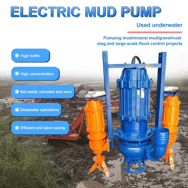 Sand Dredging Suction Mud Pump with Agitator High-Pressure Electrical Sand Submersible Slurry Pump With Wear