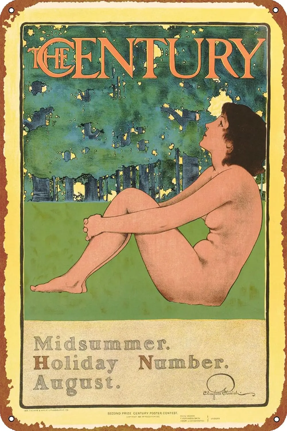 Century Midsummer Poster Vintage Tin Sign Unique Metal Wall Decor for Home, Bar, Diner, Pub, 8 x 12 Inches,Fun Kitchen Decor, Fu