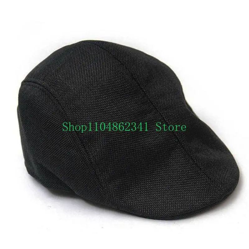652F Men Golf Driving for Sun Flat Cabbie Newsboy Unisex Herringbone Duckbill Hat