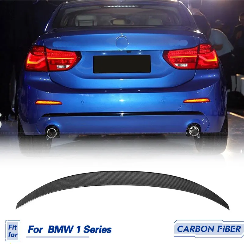 Car Rear Trunk Spoiler Wings Carbon Fiber for BMW 1 Series Base Sedan 2016 2017 Racing Rear Spoiler Boot Lid Wing Lip Body Kit