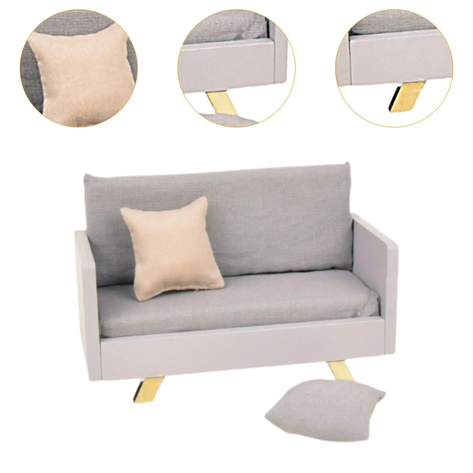 Meubles de canapé pour maison de poupée, modèle de jeu de simulation, jouet pour accessoire Photo, décor de maison de poupée, accessoires, scène de vie réaliste, 1/12