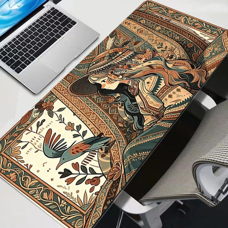 Mouse pad Flower and Grass Spirit Computer Speed type carpet mat for e-sports players Laptop Keyboard Mousepad Office Desk Mat