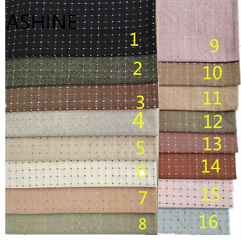 50*145cm Plaid Vintage Japanese Yarn Dyed Cotton Fabric DIY Patchwork Sewing Purse Quilting Craft Accessoris Fabric