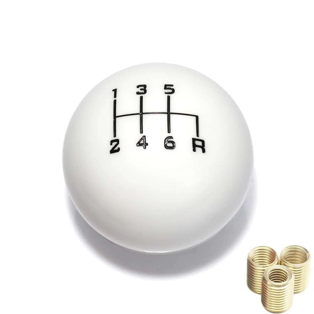6 Speed Round Acrylic Car Gear Shift Knob Stick Shifter