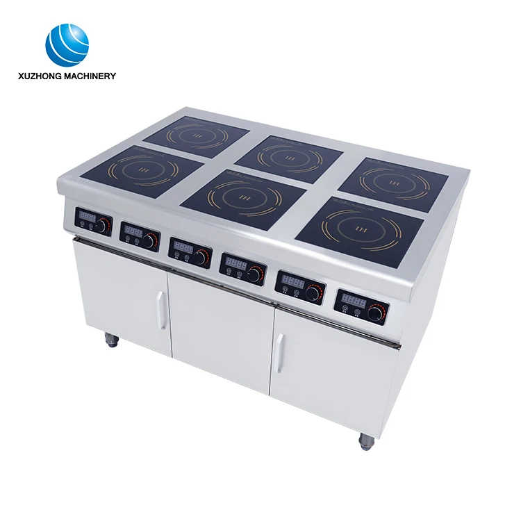 Commercial 3500w 6 Burners Plate Induction Cooker Stove with Cabinet Electric Cooktops Cooking Electric Stove Induction Cooker