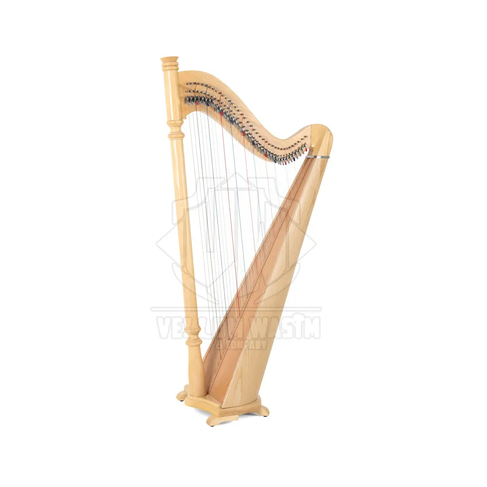 

Hooqu New Lever Harp 38 String Rose Wood With Carrying Case & Tuning Key .
