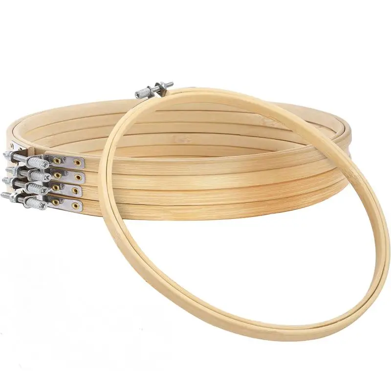 8-36cm DIY Needlecraft Cross Stitch Machine Bamboo Frame Embroidery Hoops Rings Round Loop Hand Household Sewing Tools