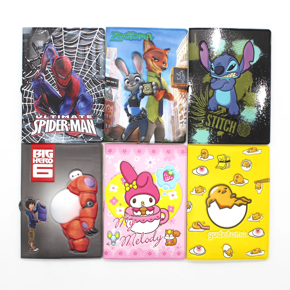 Disney Animated Movies Passport Cover Travel Accessories Anti-lost Passport Holder Cartoon 3D Print Travel Ticket Passport Case