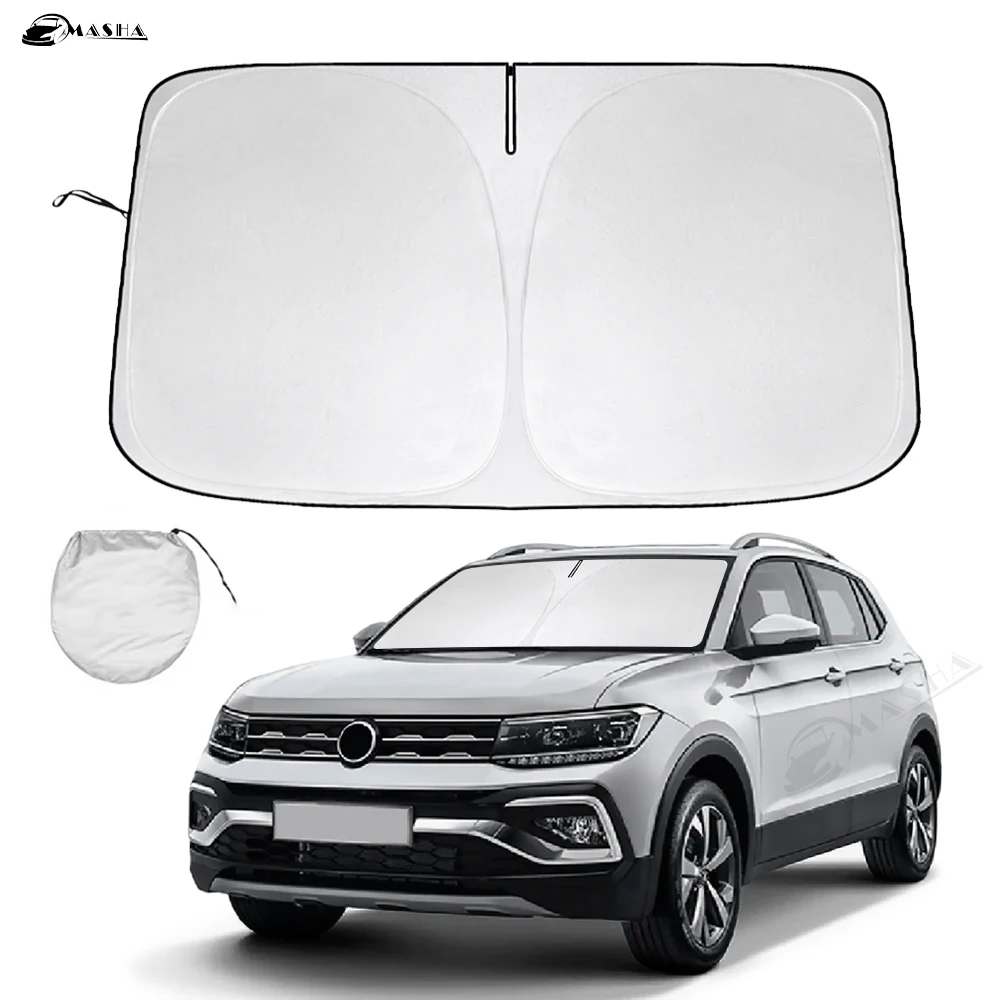 Car Windshield Sun Shade for Volkswagen VW T-Cross T Cross 2020 2021 2022 2023 Accessories Reflector Sunshade Offers Protection