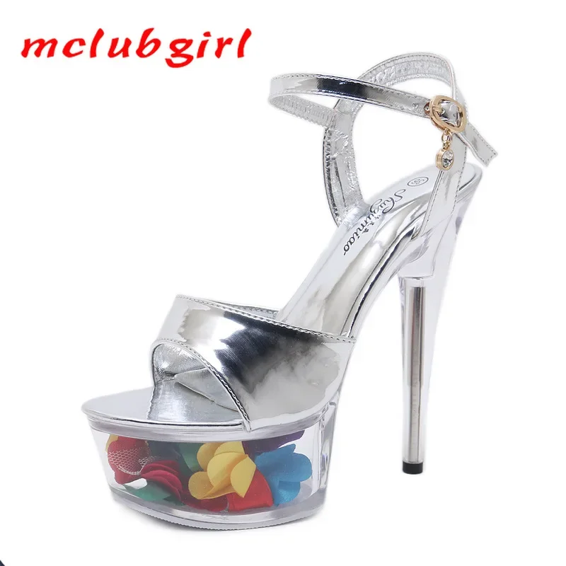 

Mclubgirl, модели 2025 года, пикантные сандалии на платформе на шпильке 15 см, прозрачные туфли с кристаллами, свадебные туфли, вечерние туфли на высоком каблуке LFD