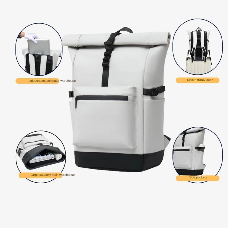New Casual Men's Large Capacity Backpack High-End Feeling Schoolbag for Traveling Mochila Homens
