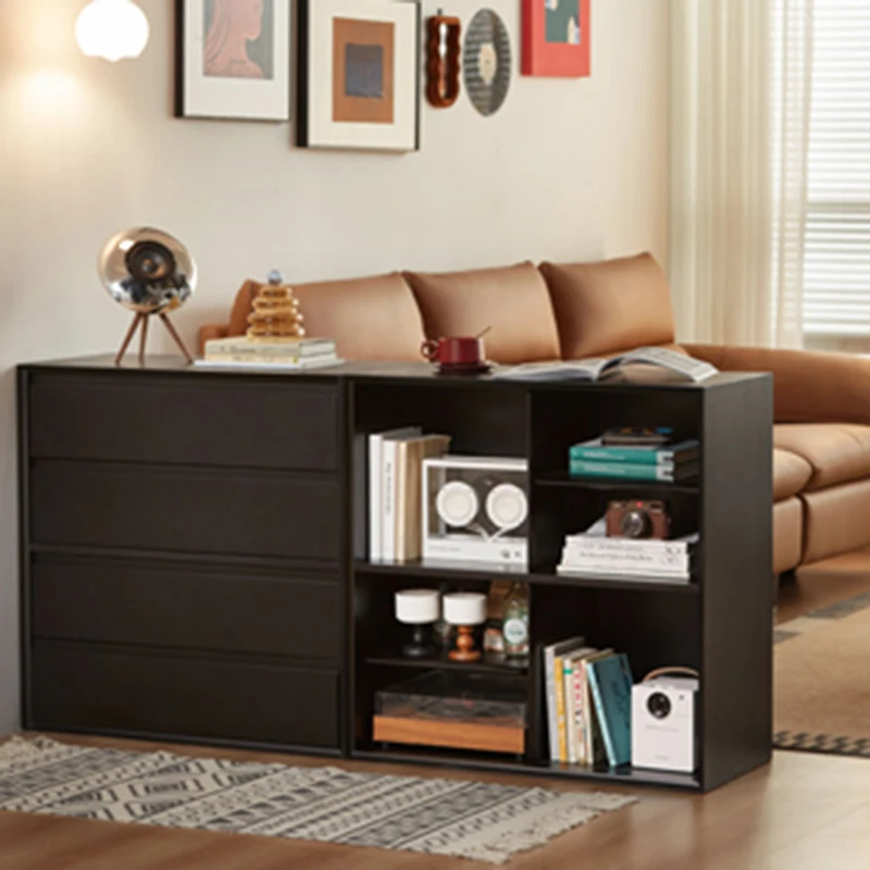 Stationery Better Living Room Cabinet Black Wood Buffet File Living Room Cabinet Multifunctional Bookcases Schrank Furniture