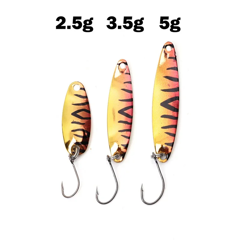 OUTKIT 1PCS Metal Spinner Spoon Trout Fishing Lure Hard Bait Sequins Noise Paillette Artificial Bait Small Hard Sequins Spinner