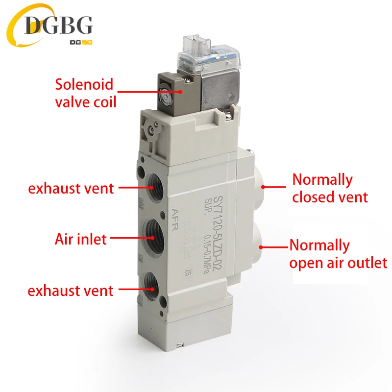 Pneumatique haute fréquence inversion électrovanne SY7120/SY7220/SY7320-5LZD-02/C8/C10 SY7120/SY7220-5LZD-C10 SY7220-4LZD-02