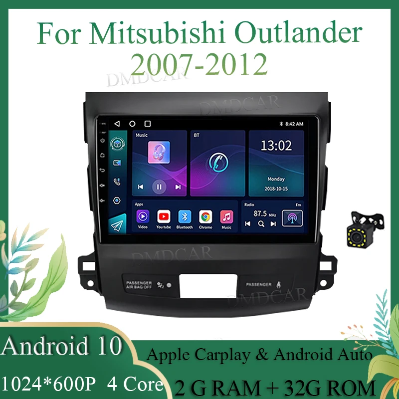 

Android 10 GPS-навигация 2G + 32G для Mitsubishi Outlander 2007-2012 Автомобильный радиоприемник с мультимедийным экраном Apple Carplay Android Auto WIFI