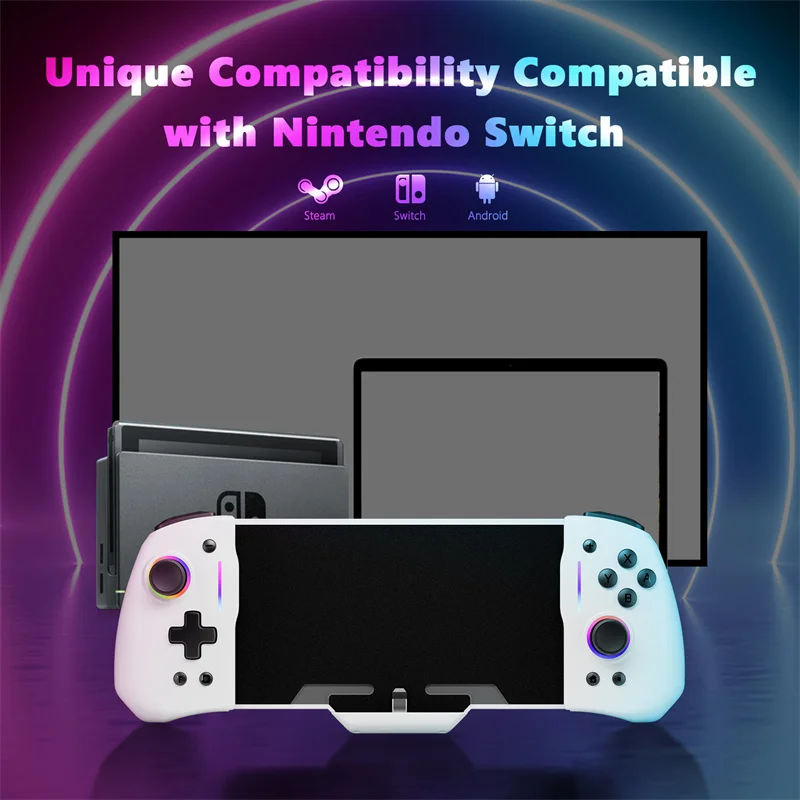 LinYuvo-controlador YS45 Pro para Nintendo Switch, Gamepad con diseño giroscópico de 6 ejes incorporado, agarre de mano, doble Motor, vibración, JoyPad