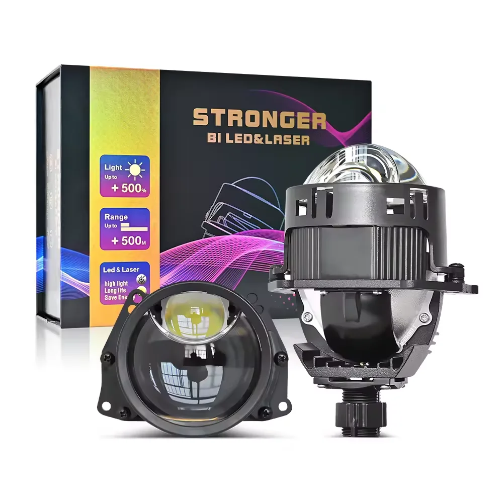 wholesale new design 6000k K206 lens bi led projector led headlight 60w fog lamp driving light with cooling systems