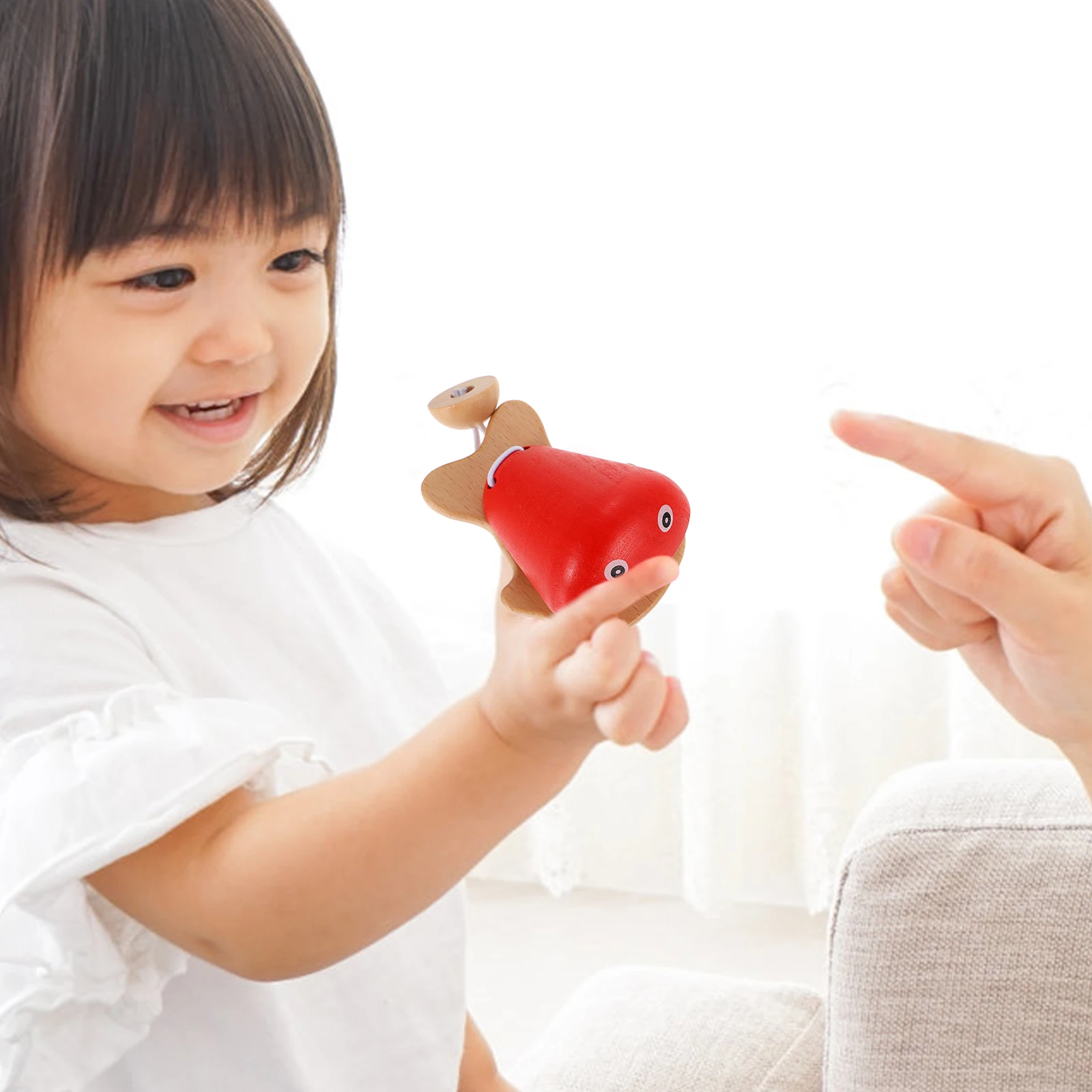 

2 Pcs for Kids Fish Speaker Toys Castanets Percussion Instrument Toddlers Red Interesting Children Baby