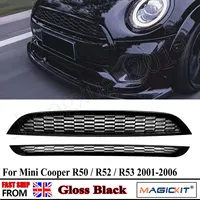 Upper Bumper Hood Mesh Grid for Mini Cooper & S R50 R52 R53 2002-2006 Honeycomb Front Bumper Grille Racing Grilles Car Parts