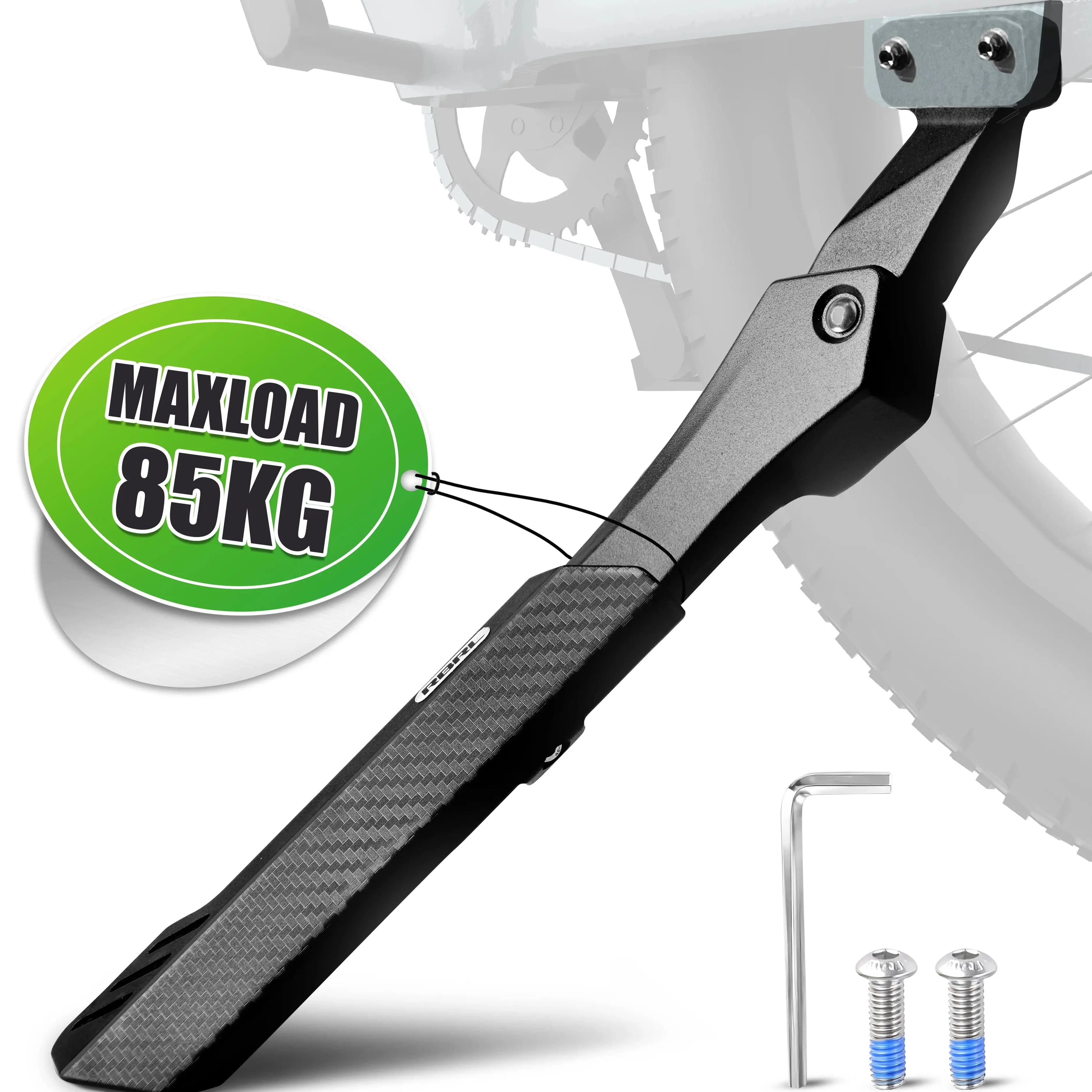 AliExpress NONE RBRL Aluminum E Bike Kickstand Widen Base Anti Slip Bicycle Stand for 26-29" Electric Bicycle Adjustable Universal Support 40mm