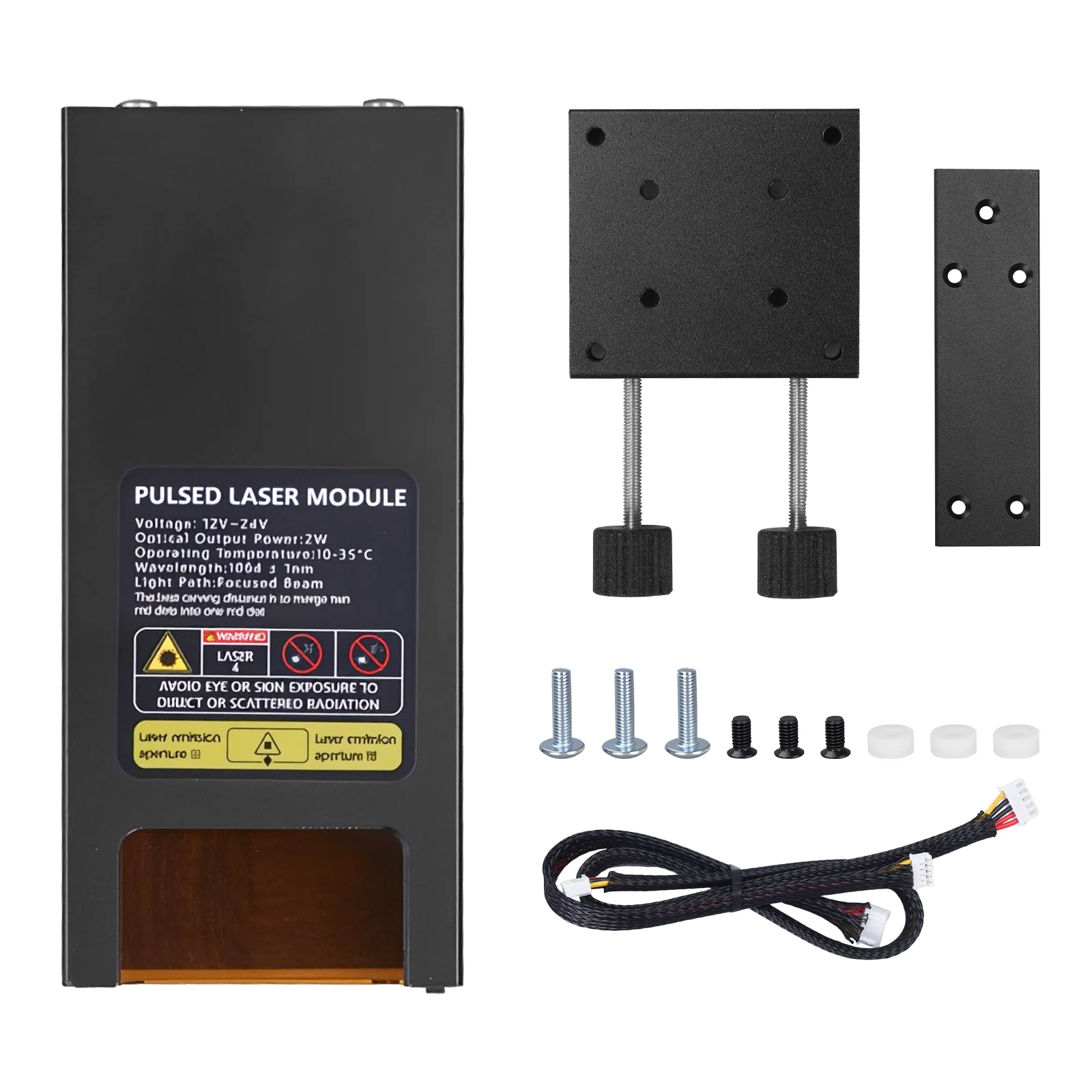 وحدة الليزر النبضية رأس الليزر 1064nm الأشعة تحت الحمراء 2 واط الخشب المعدني الاكريليك قطع النقش بالليزر 0.03 مللي متر بقعة الليزر النقش بالليزر #2