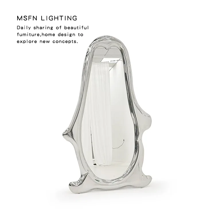 Modern creative cartoon penguin full-length mirror home bedroom floor mirror Nordic light luxury Internet celebrity cute full-bo