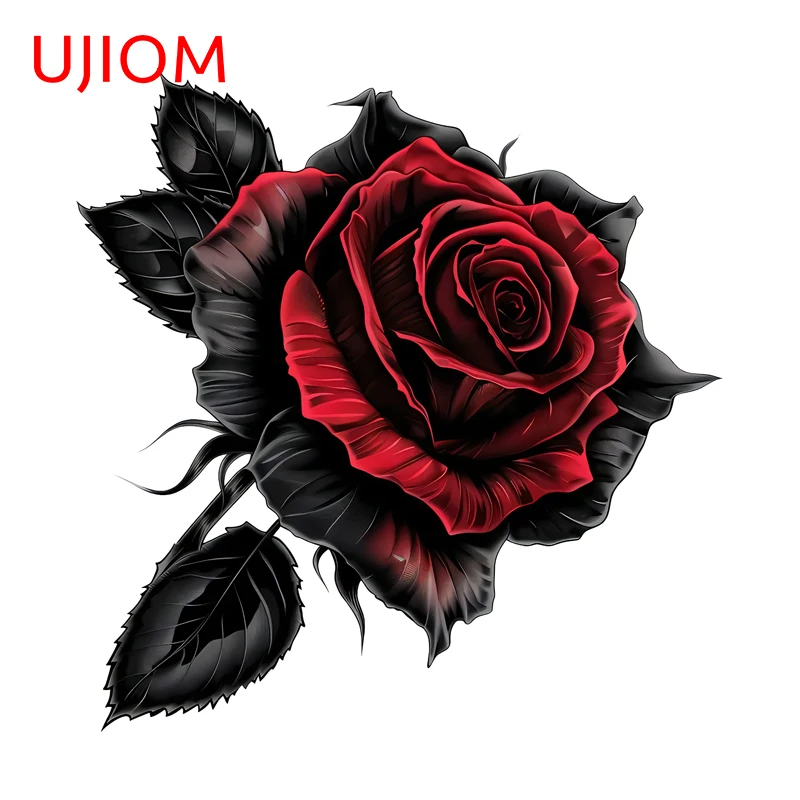 UJIOM Klassische Rose Grafiken Wandaufkleber Romantische Kunst DIY Hause Türstopper Aufkleber Lustige Wasserdichte Küchen Dekoration
