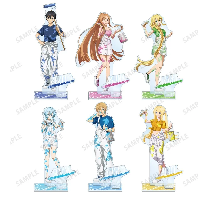 Sword Art Online Anime Cosplay Acrylic Stand Ornaments SAO Kirito Asuna Yuuki Figure Stand Halloween Gifts