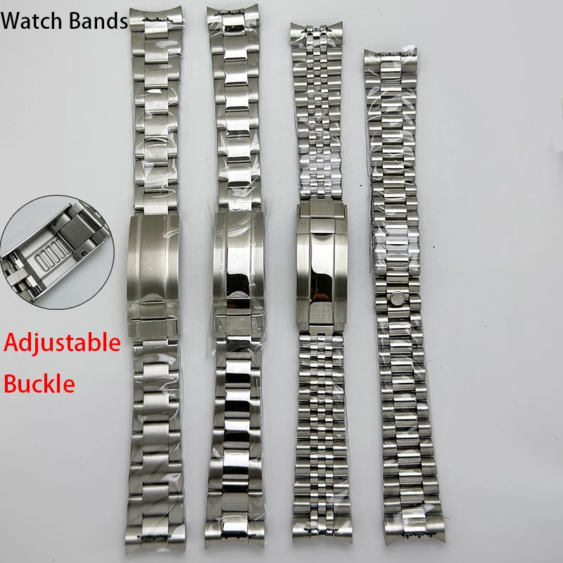 أويستر/اليوبيل سوار فضي Soild Steel 20 مللي متر عرض إعلان مشبك معصمه لـ Datejust SUB GMT NH35 حافظة ساعة 36/40 مللي متر