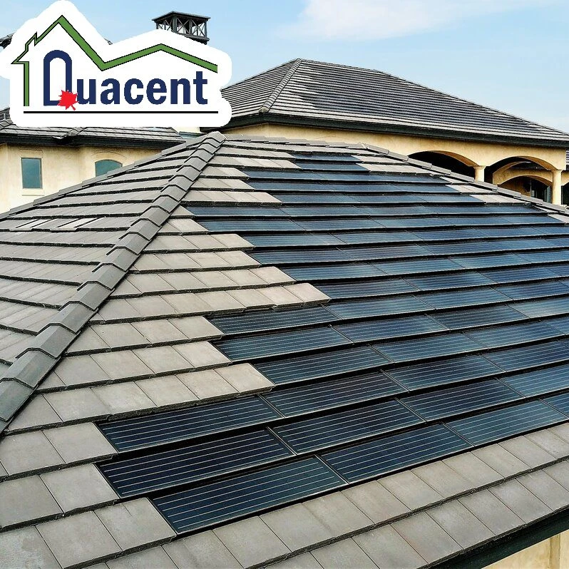 Top Energy Residential Solar Roofing Tiles Sustainable Building Integrated Solar Shingles Waterproof New Flat Plate Solar System