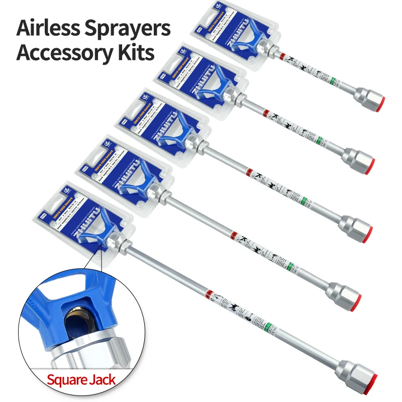 Imagem -01 - Airless Pulverizador Gun Tip Extensão com Bico Guarda Pulverizador de Pintura Extensão Pólo airless pulverizador gun tip extensao com bico guarda pulverizador de pintura extensao polo 01