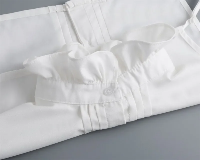 Mulher blusa topos plissado renda gola falsa camisola camisa decorativa colar falso destacável colar roupas acessórios